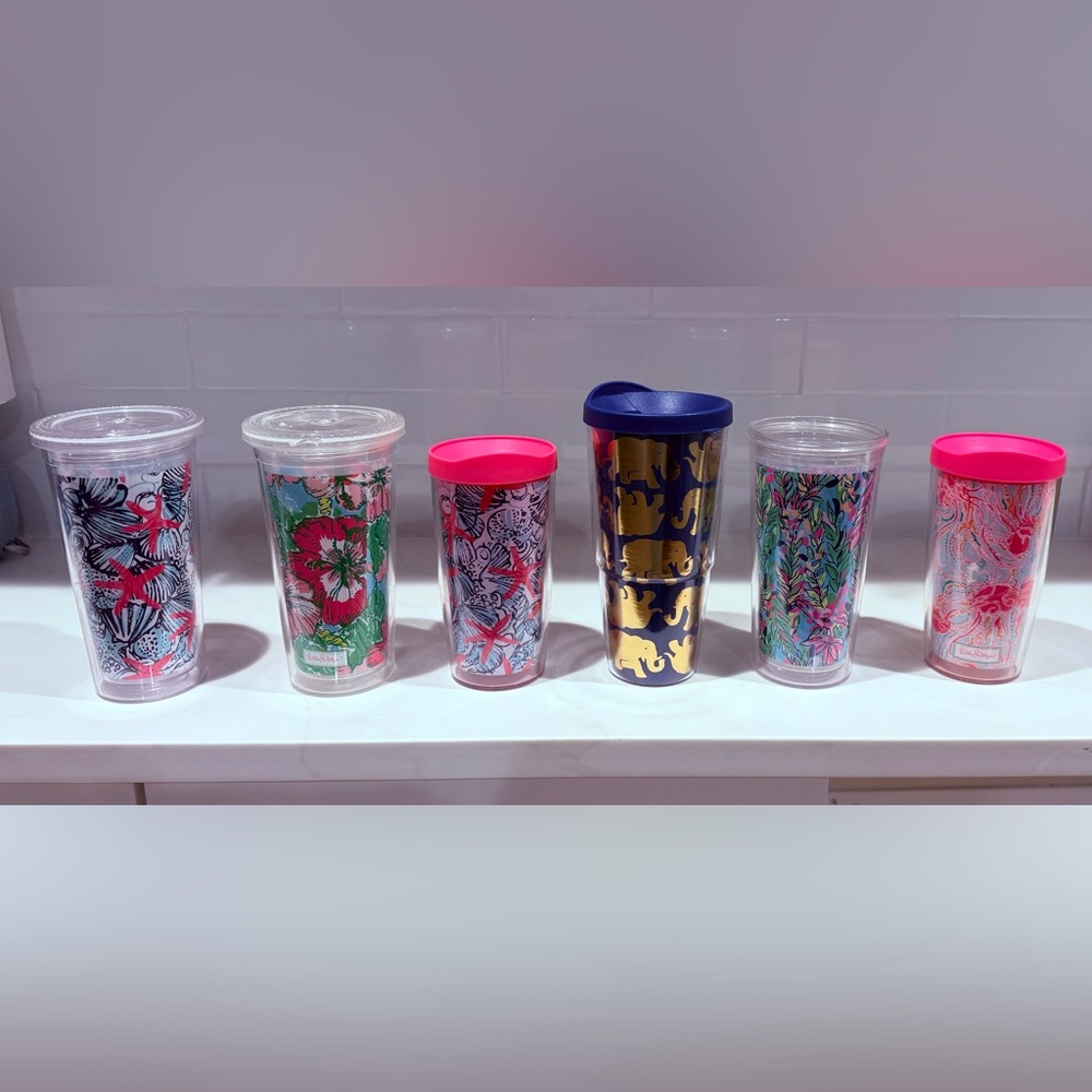 Lilly Pulitzer Tumblers - 6 of Various Styles  and Sozes